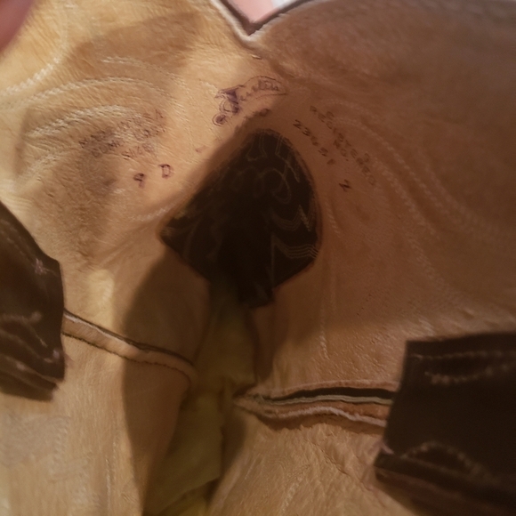 Justin Cowboy Vintage Western Brown Boots Size 9 D main image 6